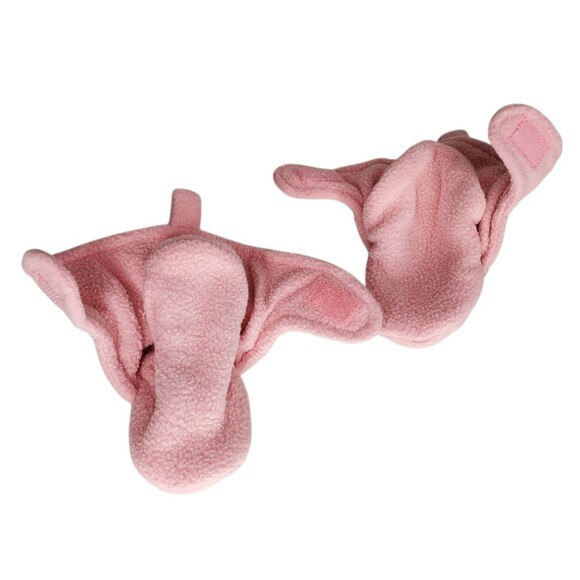 HB Hudson Baby Infant Newborn Cozy Fleece Booties Size 0-6 Months Pink & Cream - Picture 4 of 7